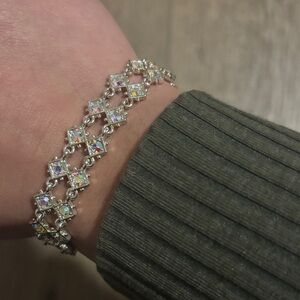 Elegant Silver Bracelet with Iridescent Accents Premier Designs